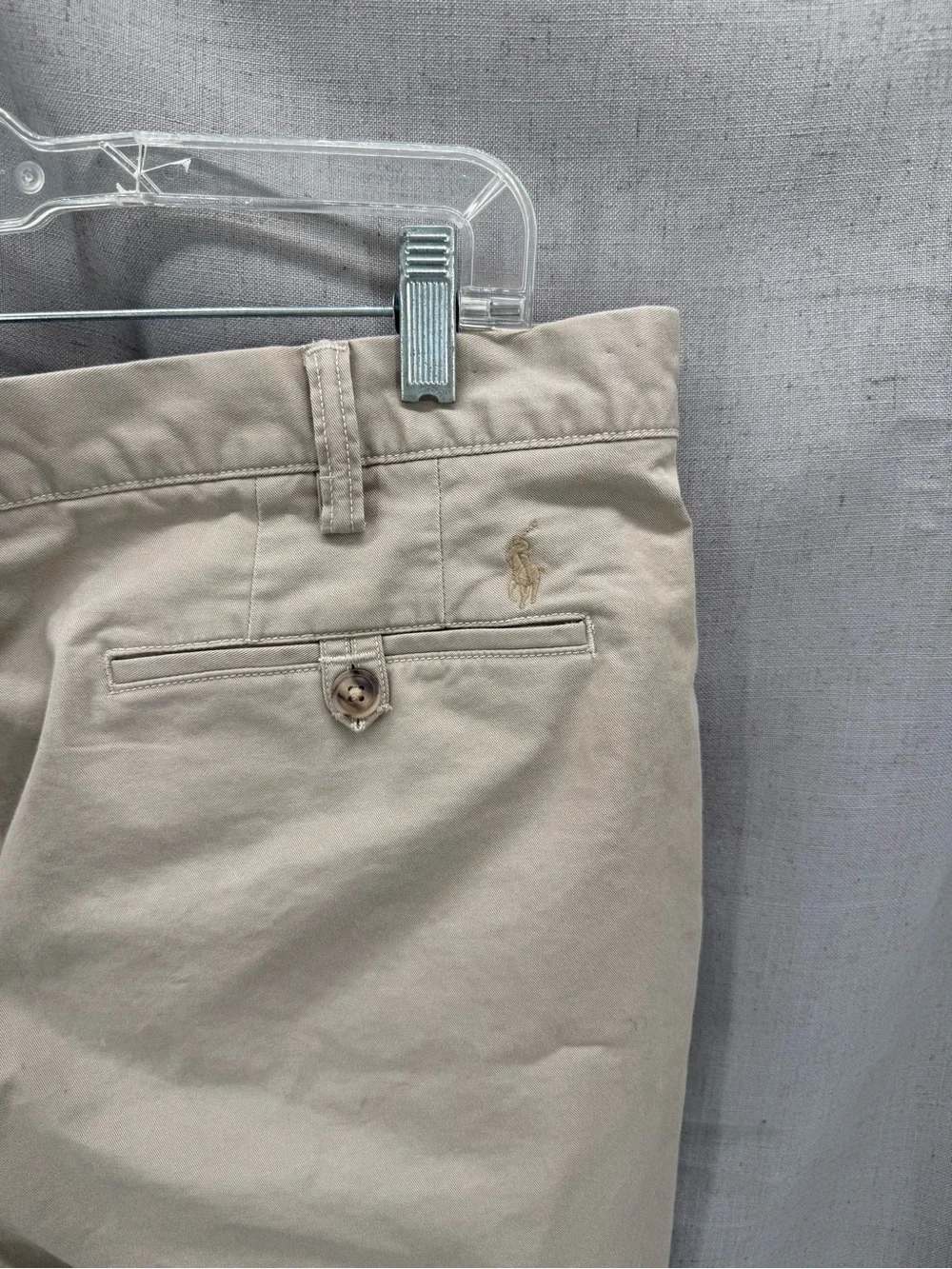 Polo Ralph Lauren Chino Shorts Mens Size 38 Beige Stretch Classic Fit Golf